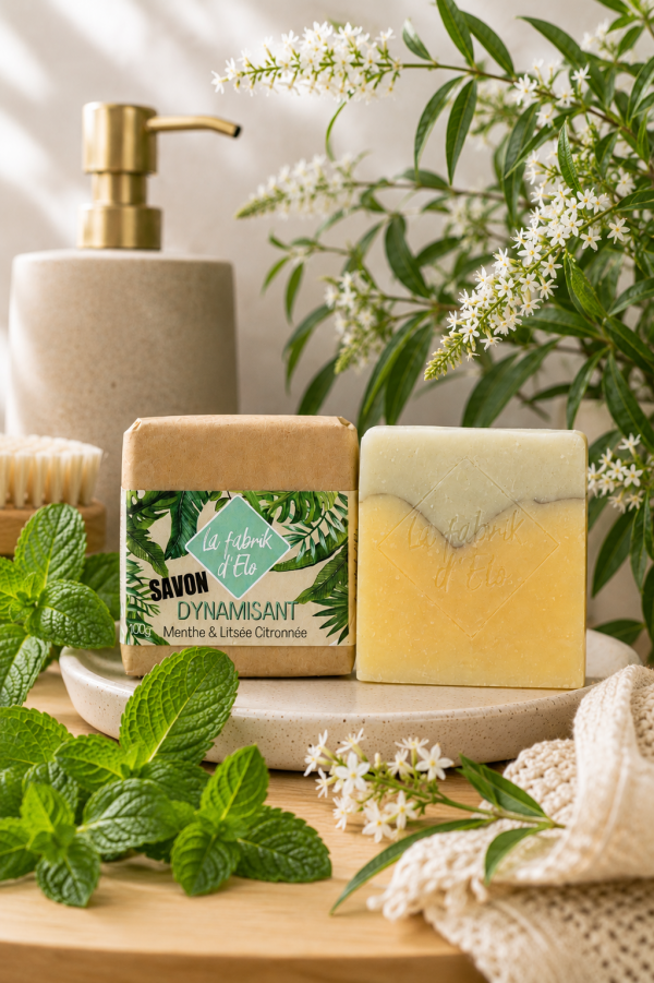 savon dynamisant menthe litsée citronnée