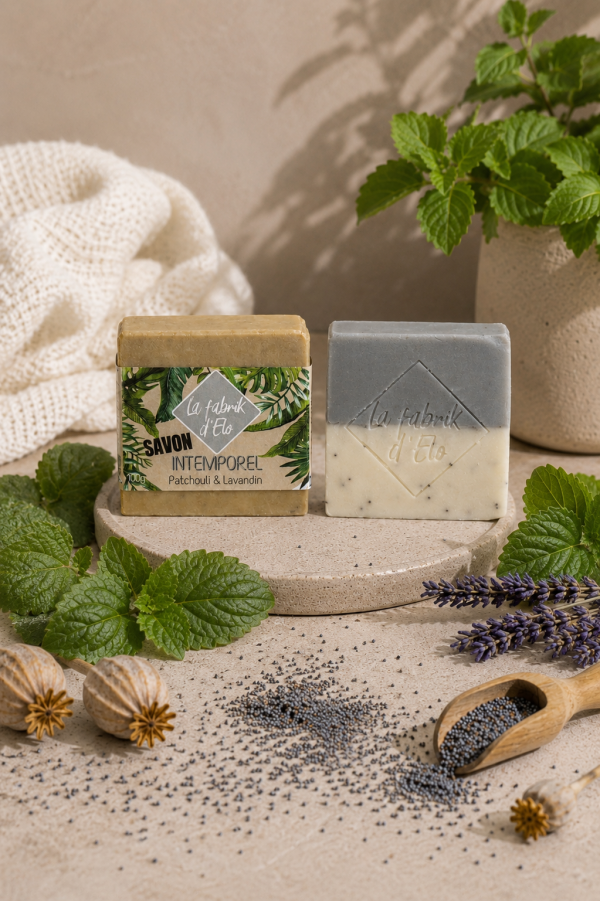 savon intemporel patchouli lavandin pavot
